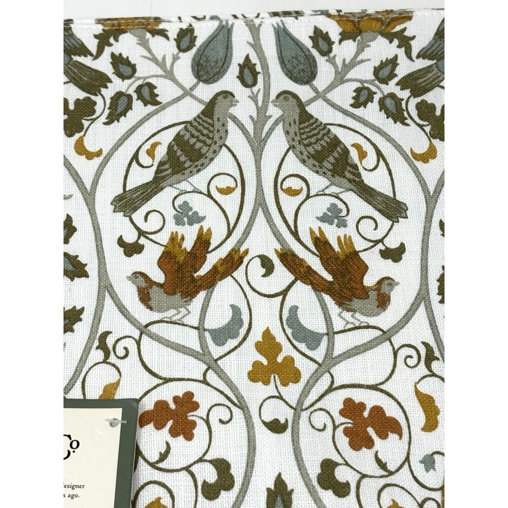 William Morris & Co Placemats Seasons by May 100% Cotton Fabric 13x19 Set 4 Fall - Picture 8 of 11